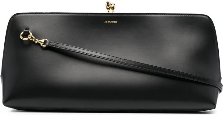 Logo-Stamp Leather Shoulder Bag