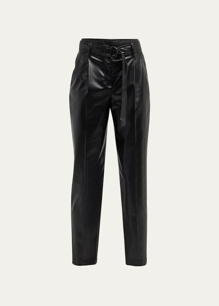 Fred Belted Vegan Leather Pants