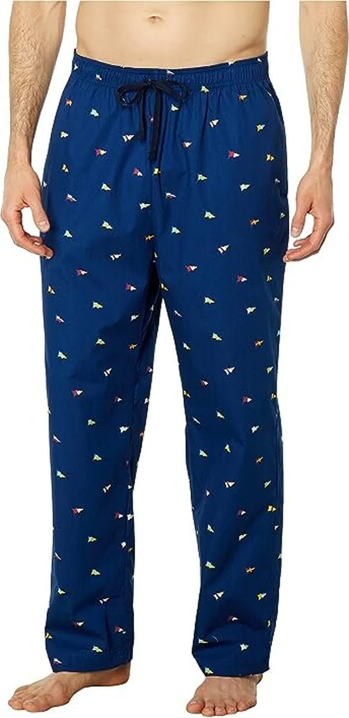 Nautica Poplin Flag Sleep Pants (Estate Blue) Men's Clothing