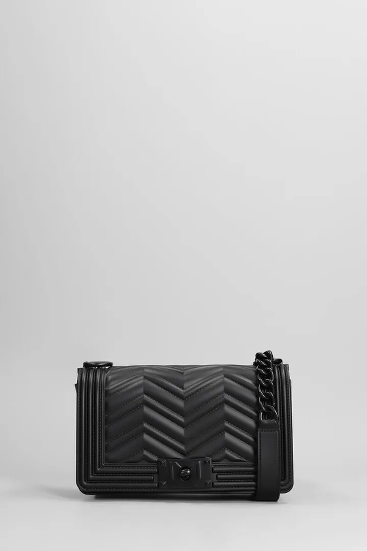 Flat S Manhattan Shoulder Bag In Black Pvc