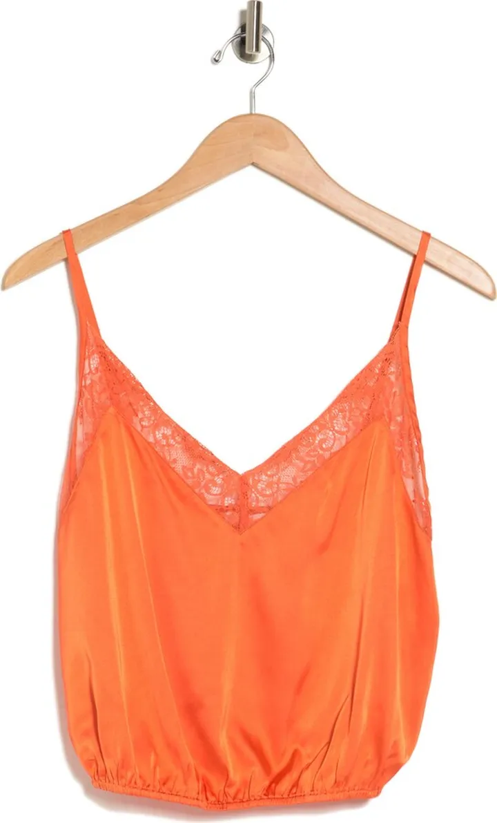 Lace Trim Bubble Hem Camisole