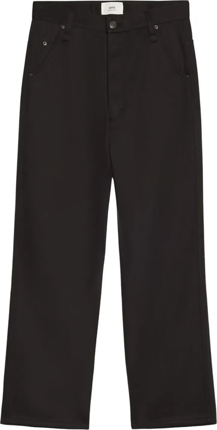 Straight-Leg Cotton Trousers