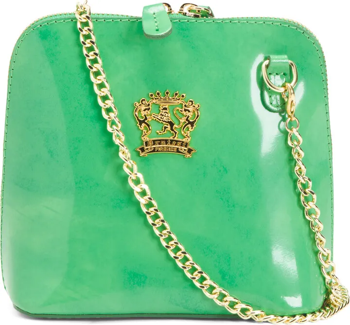 Made In Italy Leather Dome Crossbody