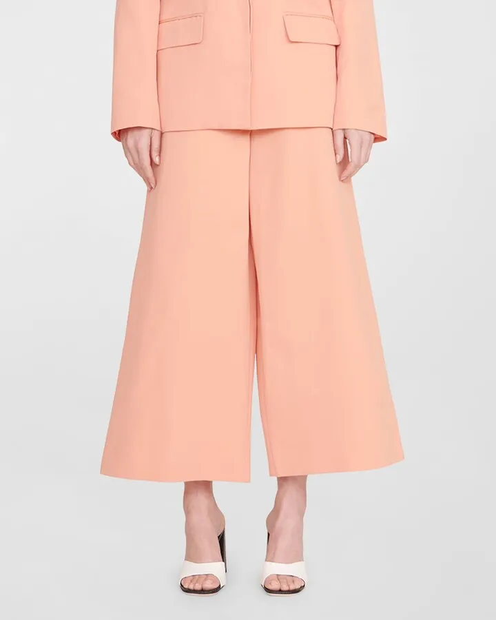 Oak Cropped Wide-Leg Pants