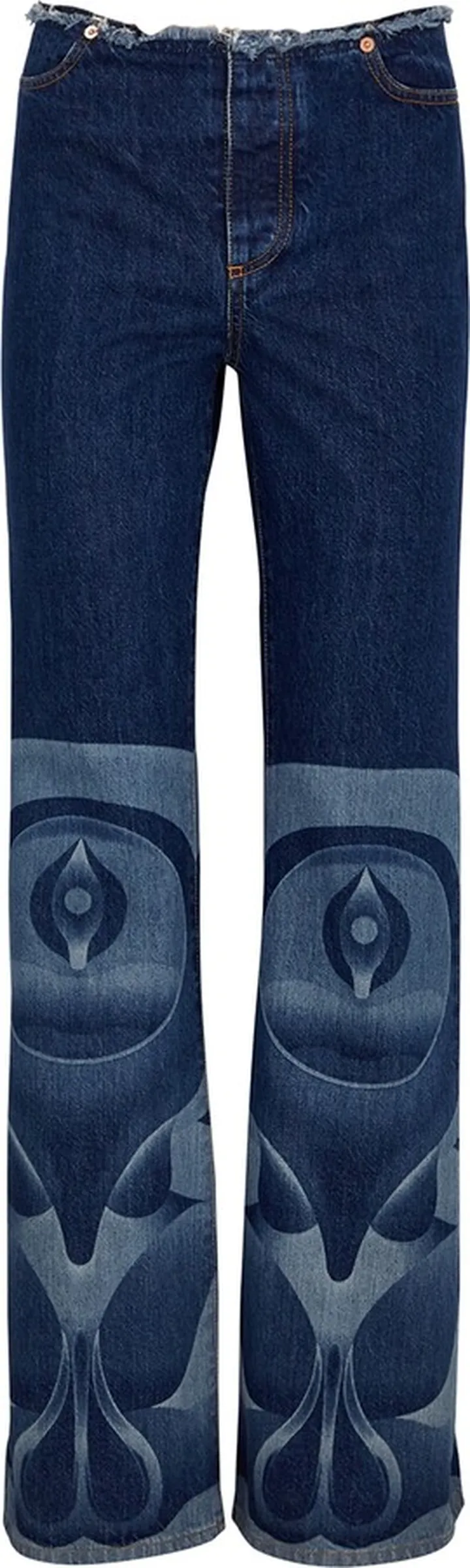 Conner Ives Printed Bootcut Jeans