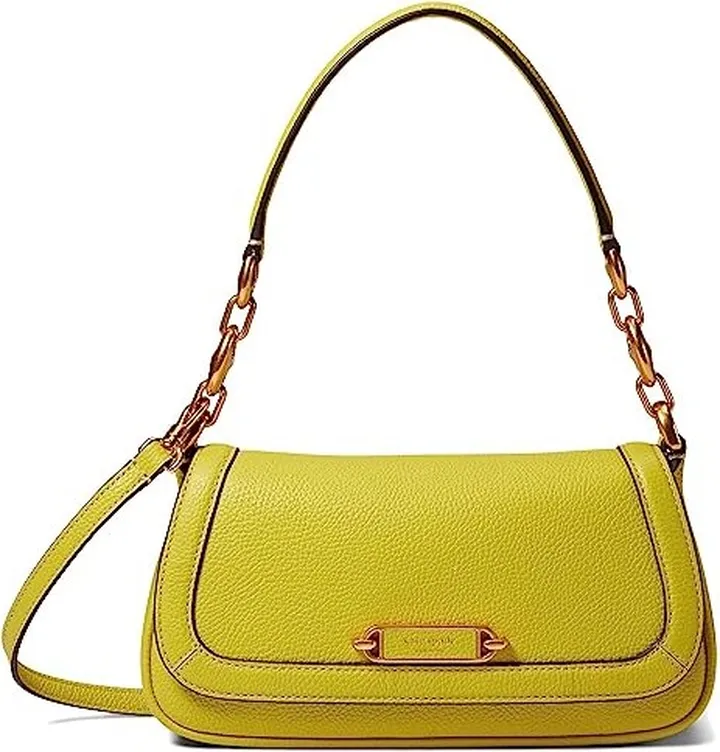 Kate Spade New York Gramercy Pebbled Leather Small Flap Shoulder Bag (Bartlett Pear) Handbags