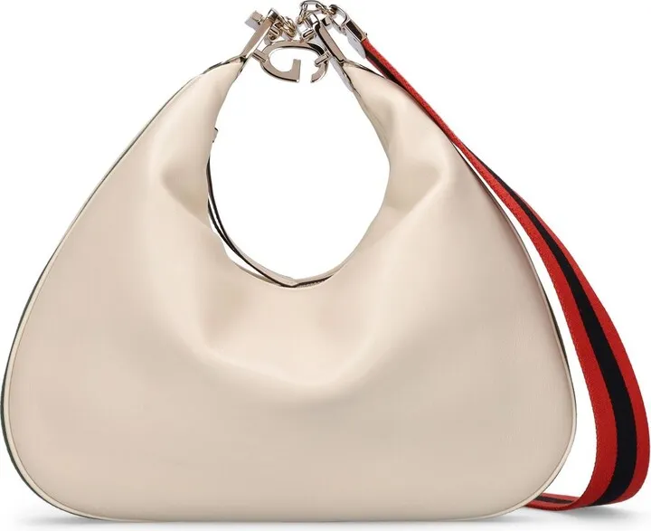 Attache leather hobo bag