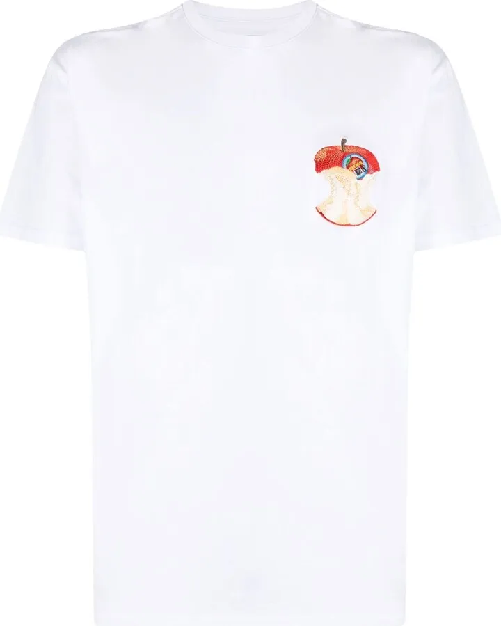 White Apple Core Organic Cotton T-Shirt