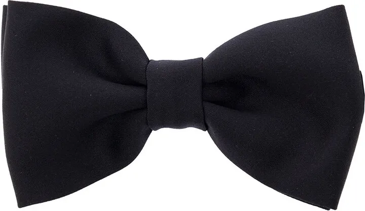 'vela' Blue Pre-tied Bow Tie With Hook Fastening In Satin Man