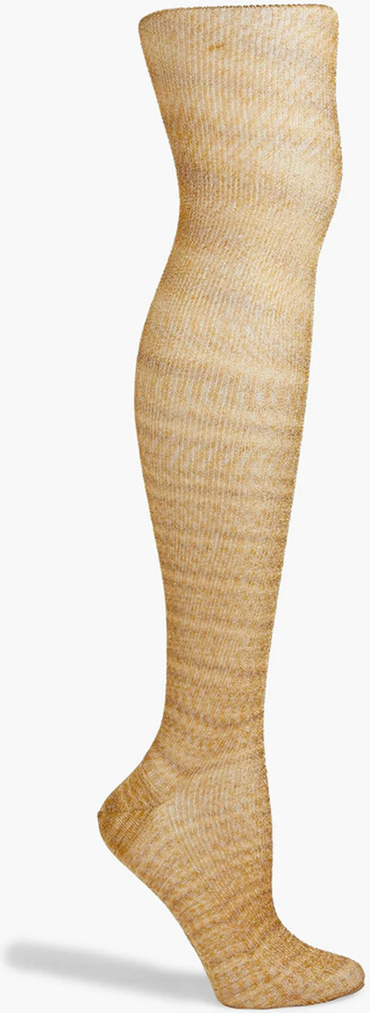 Metallic crochet-knit socks