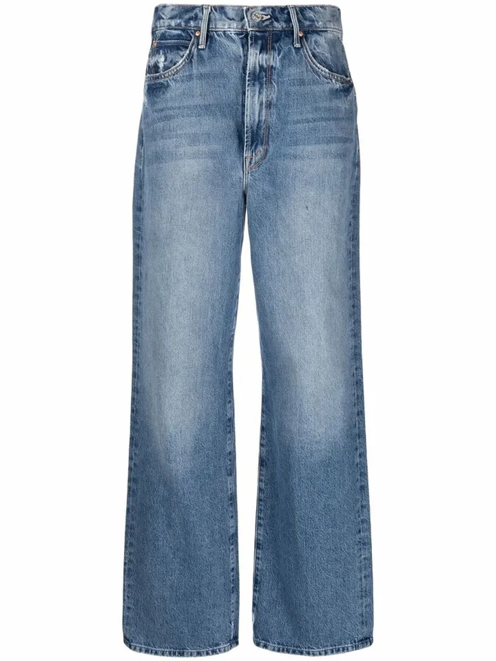 Mid-Rise Wide-Leg Jeans