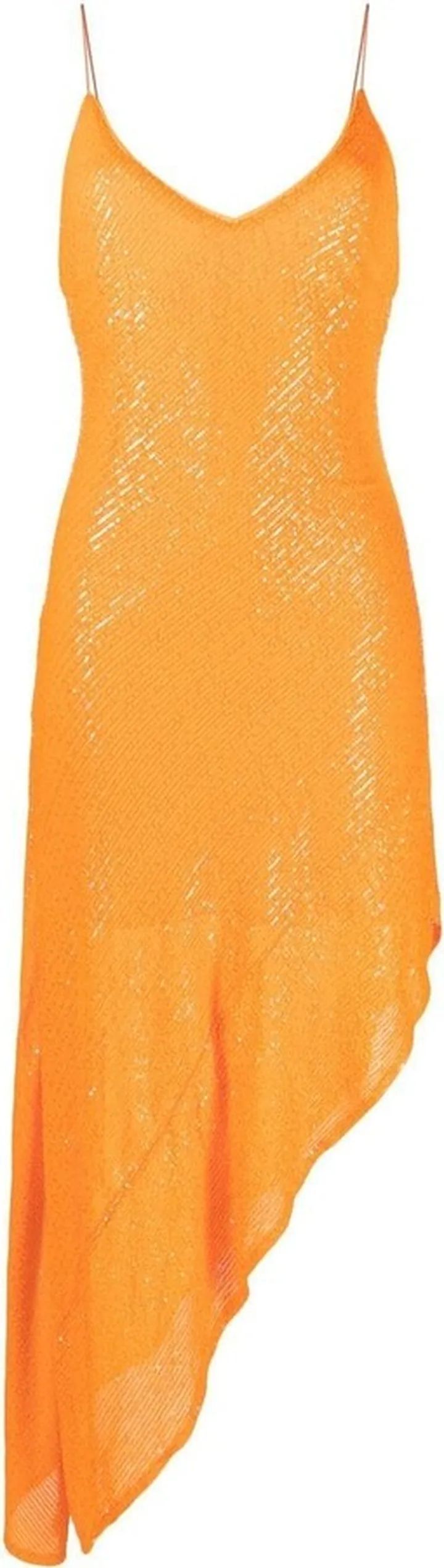 Sequin-Embellished Asymmetric Dress