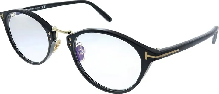 Tom Ford FT 5728-DB 001 Unisex Round Eyeglasses Black 51mm