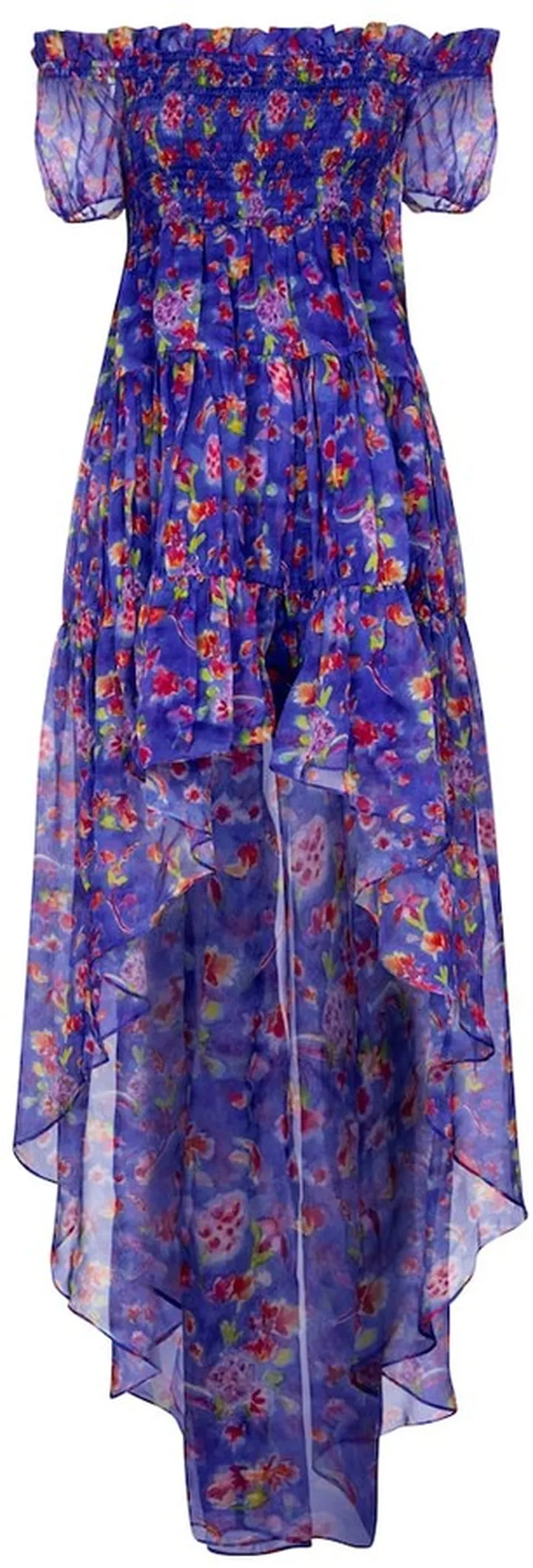 Dora floral silk chiffon dress