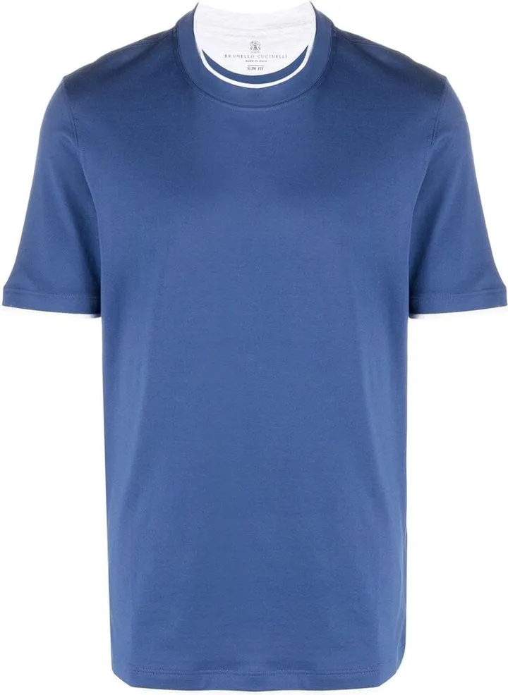 short-sleeve cotton-blend T-shirt