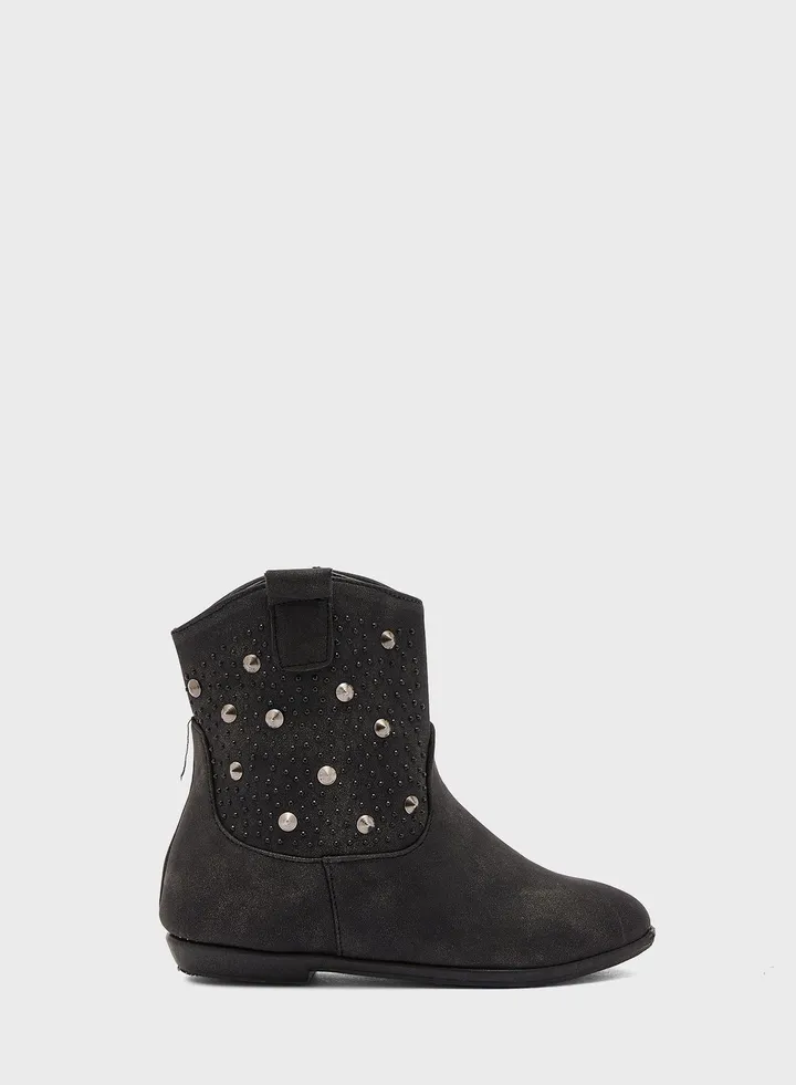 Studded Flat Boot