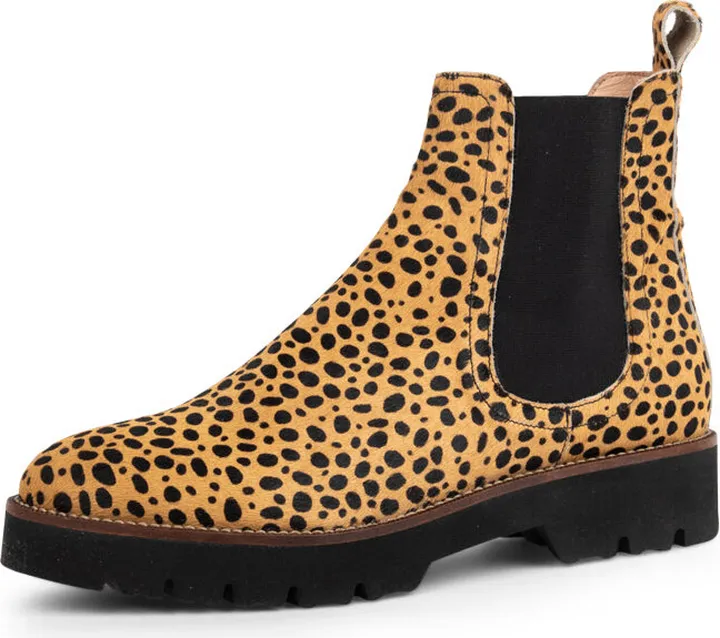 Patricia Green - Chelsea Lug Sole Bootie Leopard Haircalf