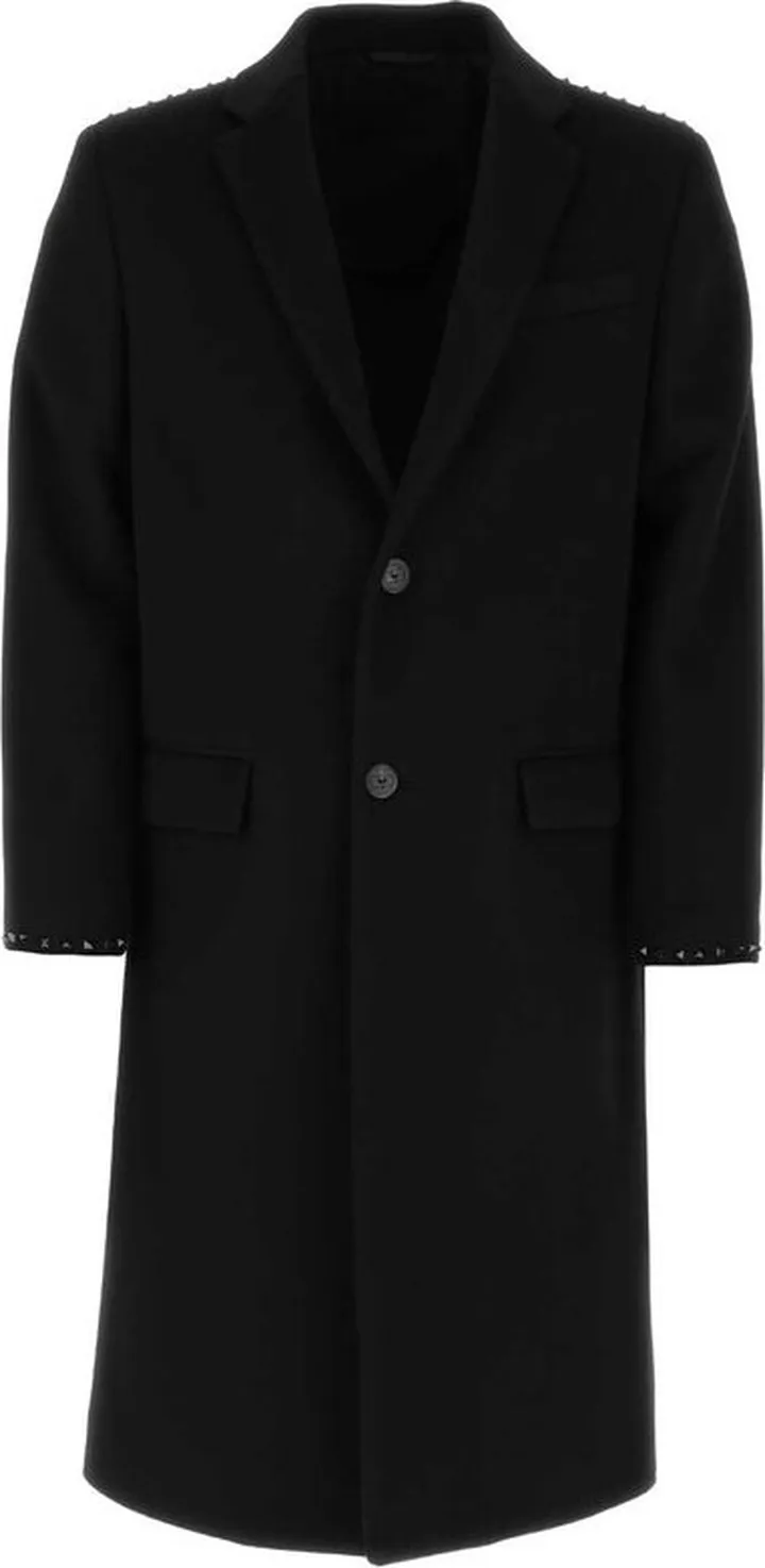Valentino Garavani Single-Breasted Knitted Long Coat
