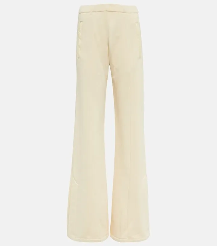 Wide-leg cotton sweatpants