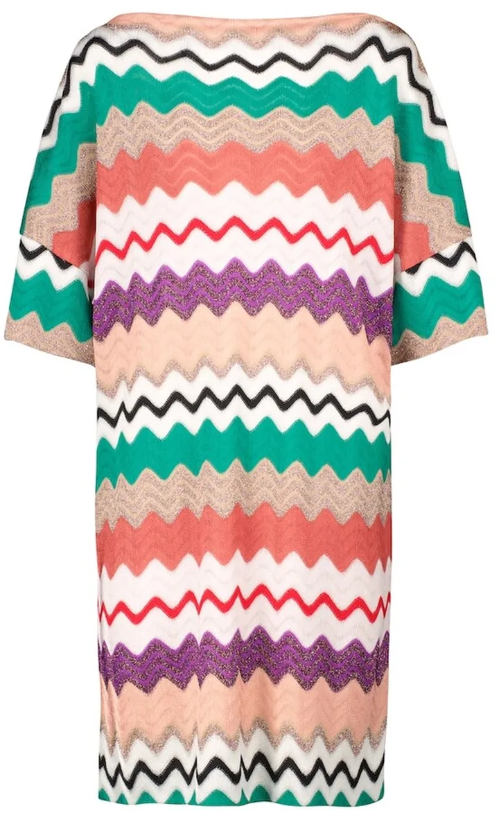 Zig-zag stretch-silk minidress