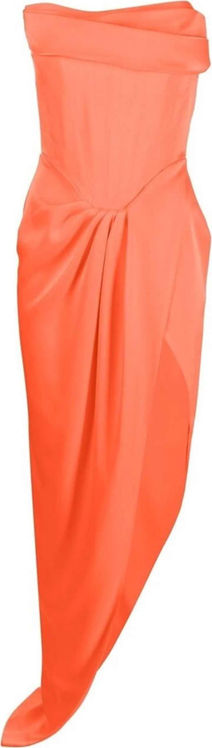 Harland draped satin corset gown