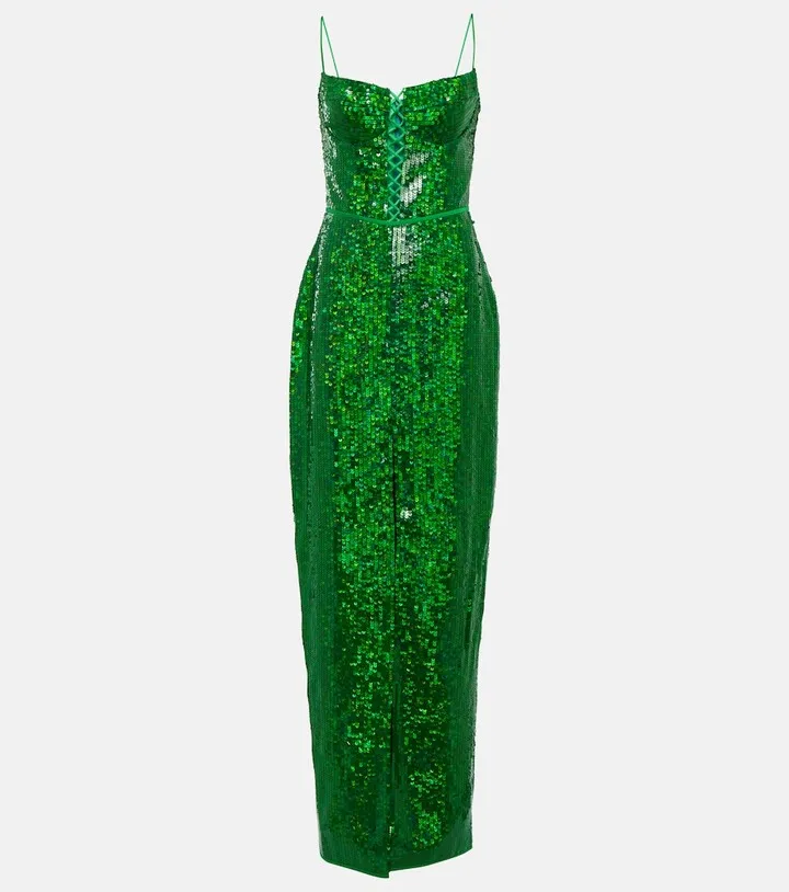 Sequin-embellished gown