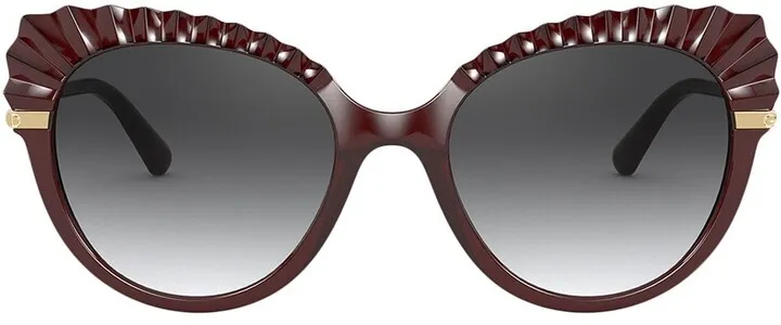 Plissé cat-eye sunglasses