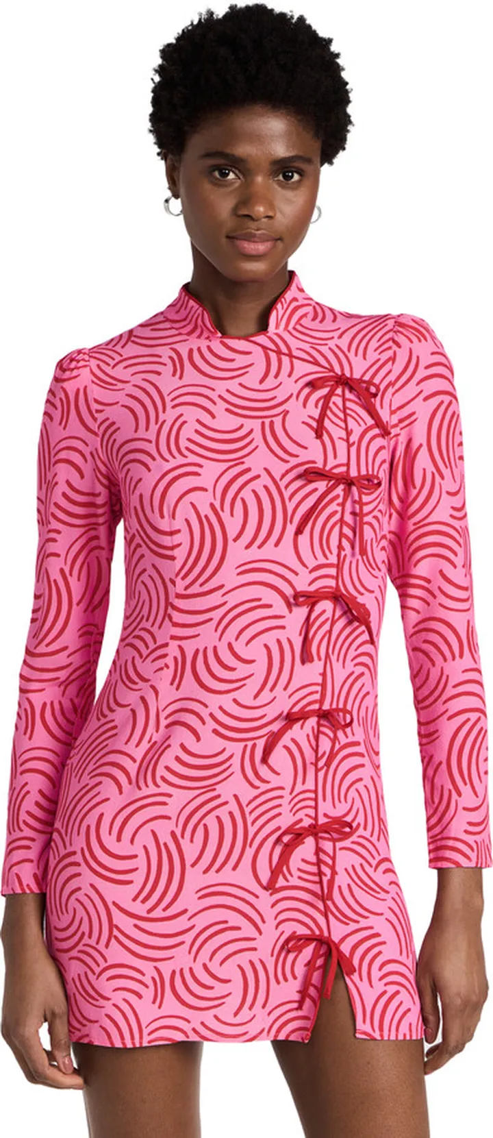 KITRI Allegra Pink Geo Mini Dress