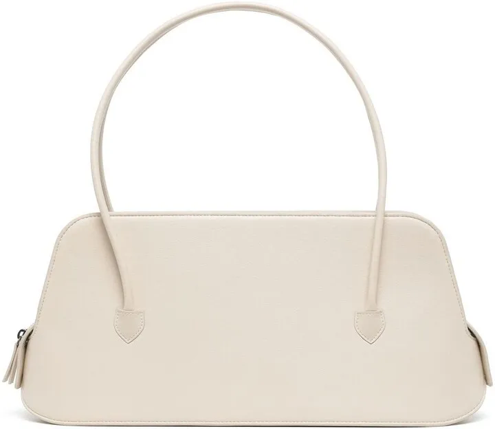 Faux-Leather Zipped Shoulder Bag