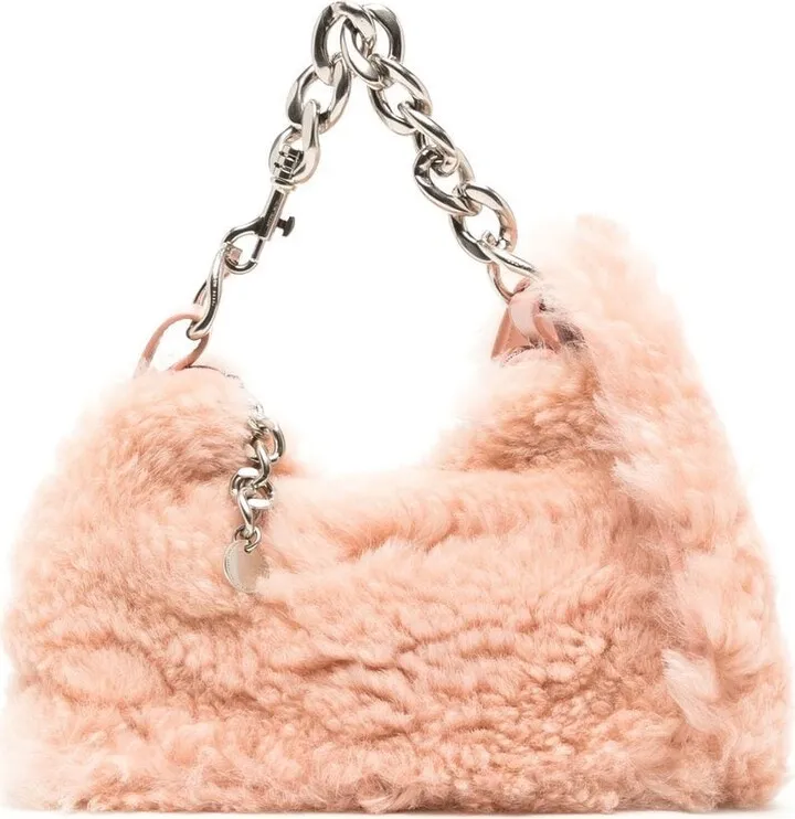 Faux-Shearling Shoulder Bag