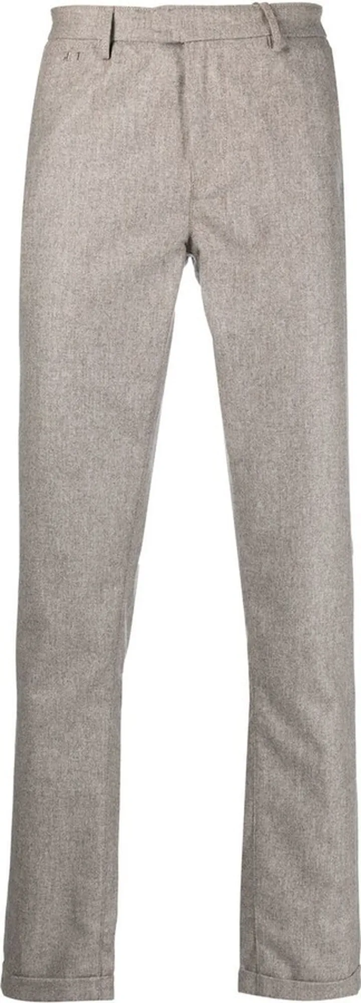 Flannel Straight-Leg Trousers