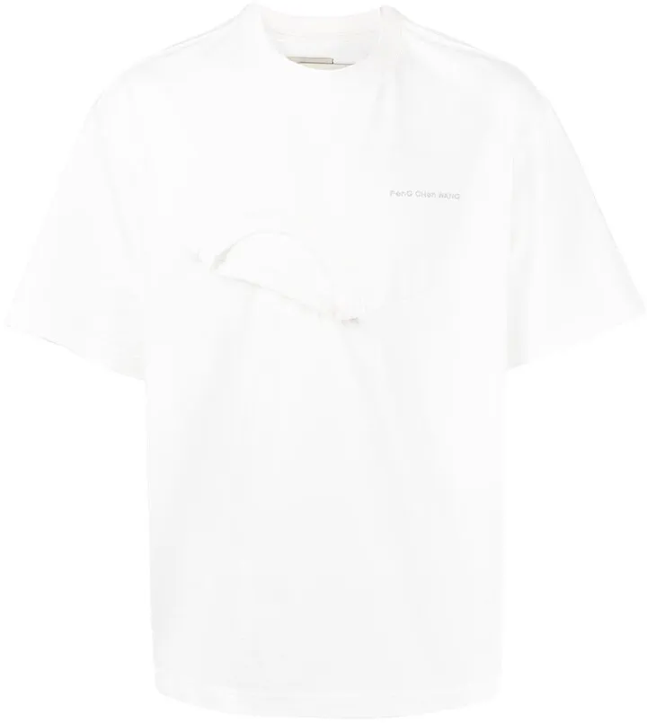 logo-print patchwork T-shirt