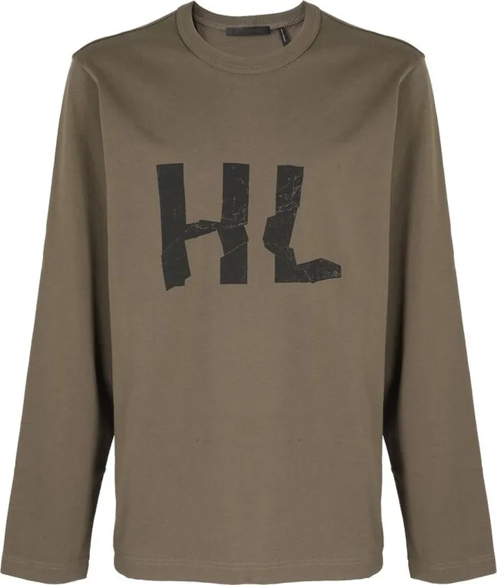 Helmut Lang Logo Printed Crewneck T-Shirt