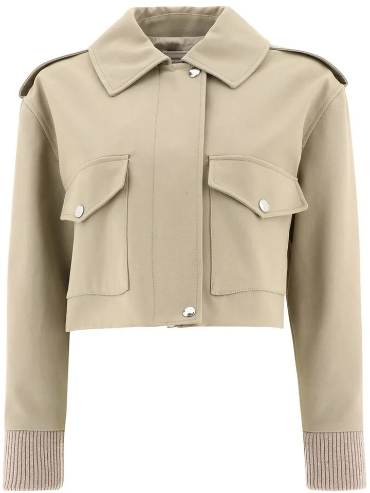 Alexander McQueen Aviator Cropped Bomber Jacket