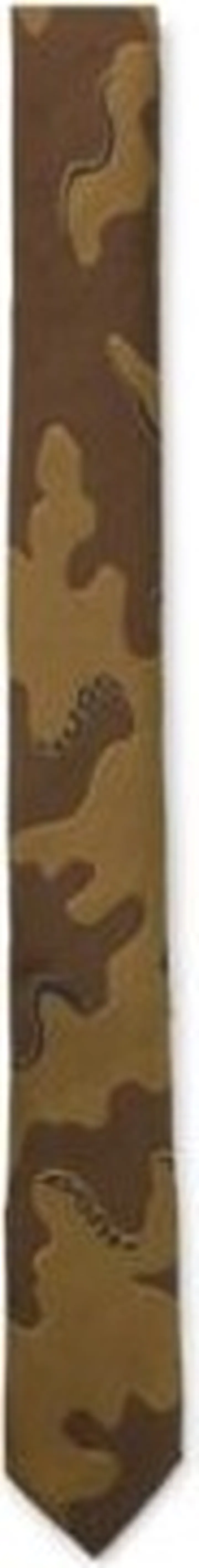 Camouflage-print tie with abstract logo