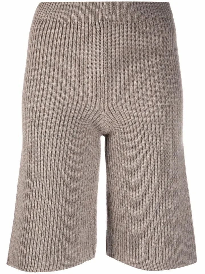 Ribbed-Knit Bermuda Shorts