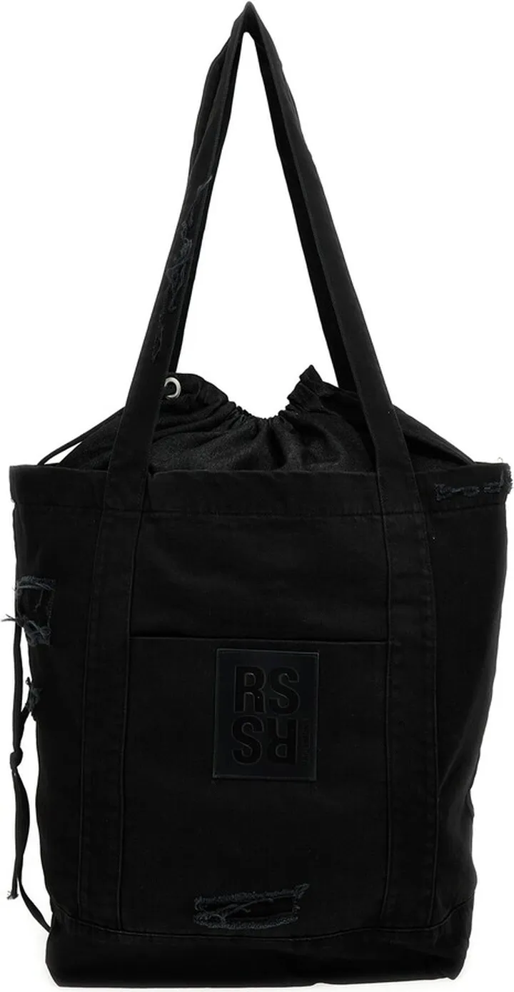 Logo Patch Shopping Bag