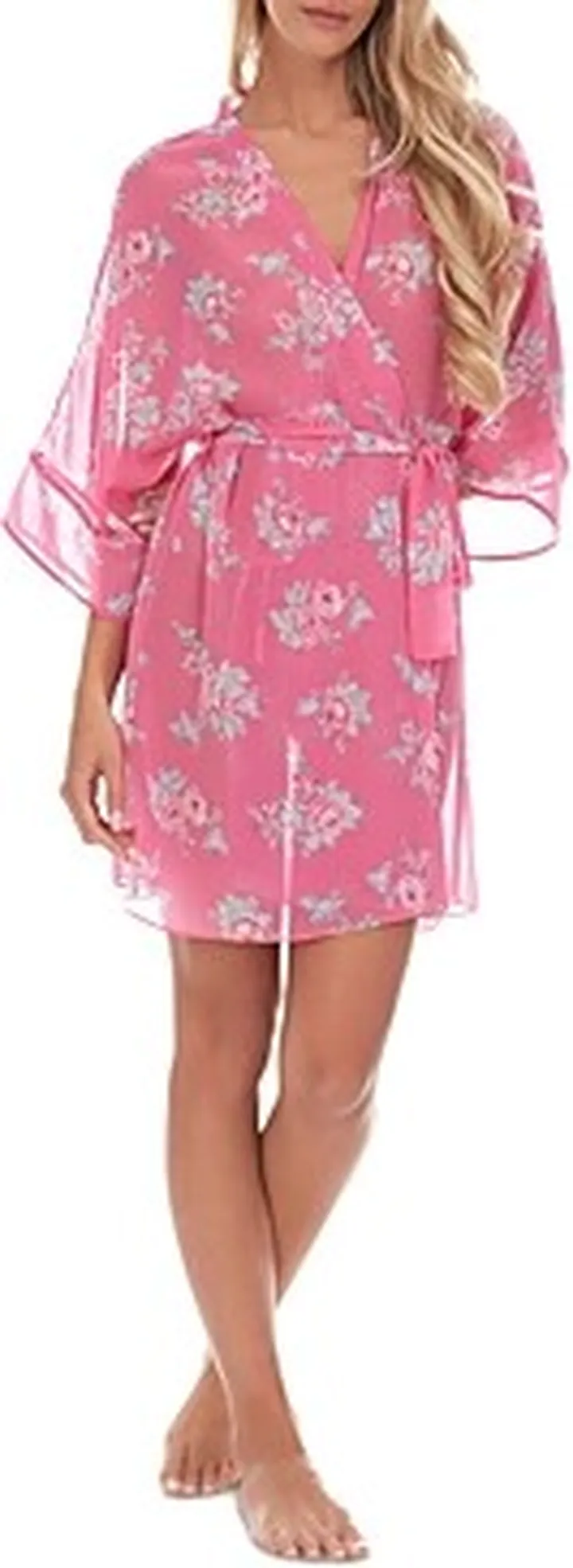 Flora Nikrooz Princess Floral Print Chiffon Robe