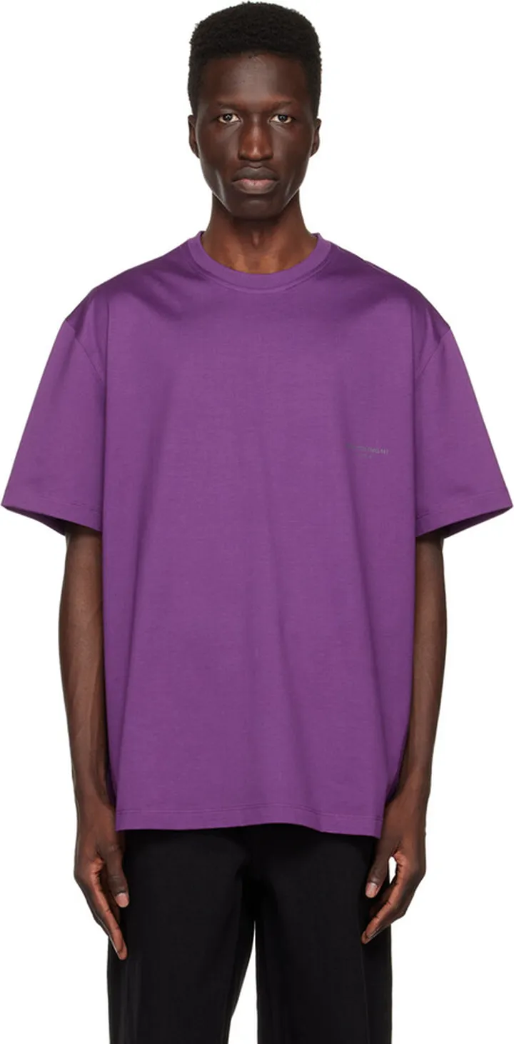 Wooyoungmi Purple Printed T-Shirt