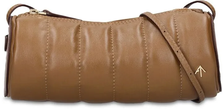 Padded Cylinder leather shoulder bag