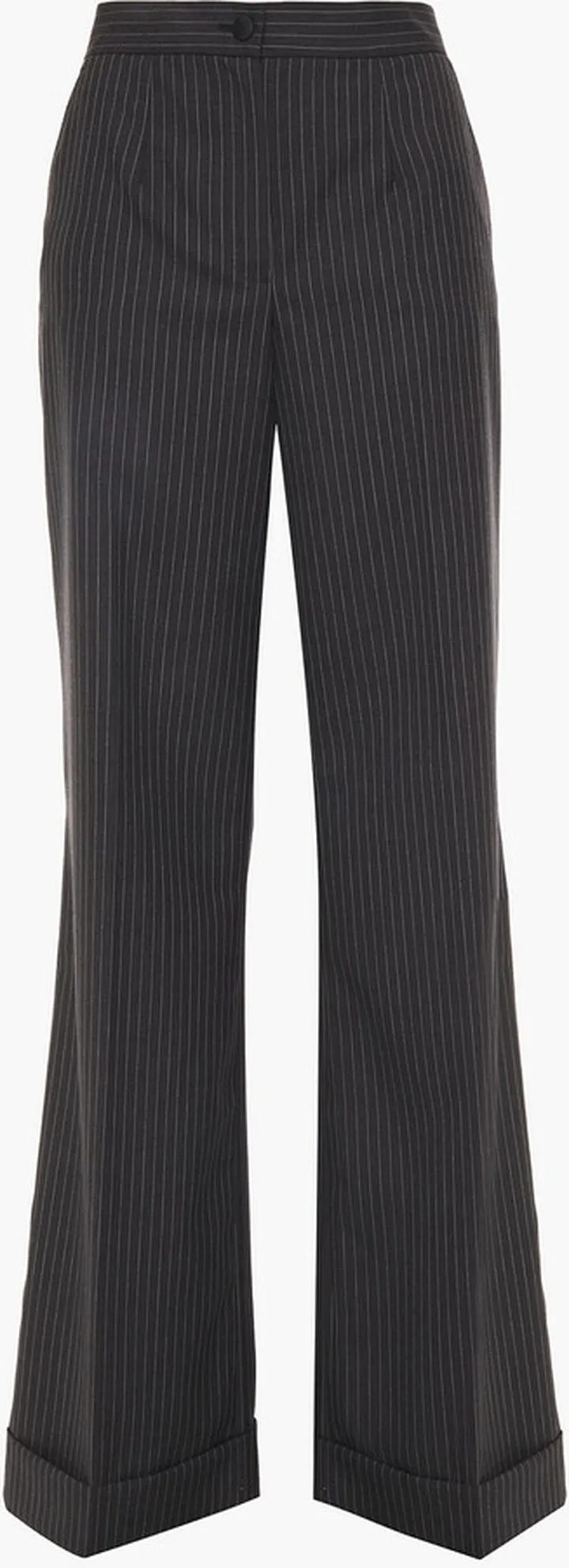 Pinstriped wool wide-leg pants