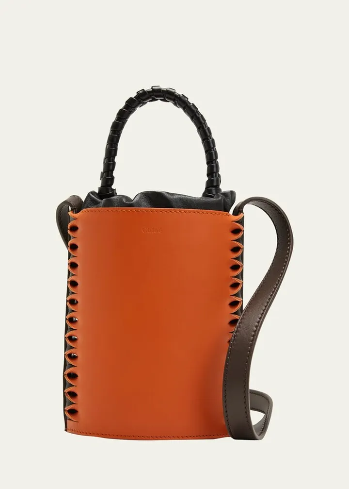 Louela Twisted Leather Top-Handle Bag