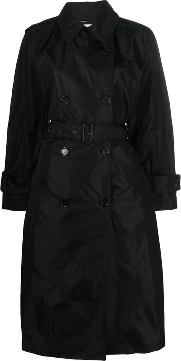 Double-Breasted Belted Trench Coat