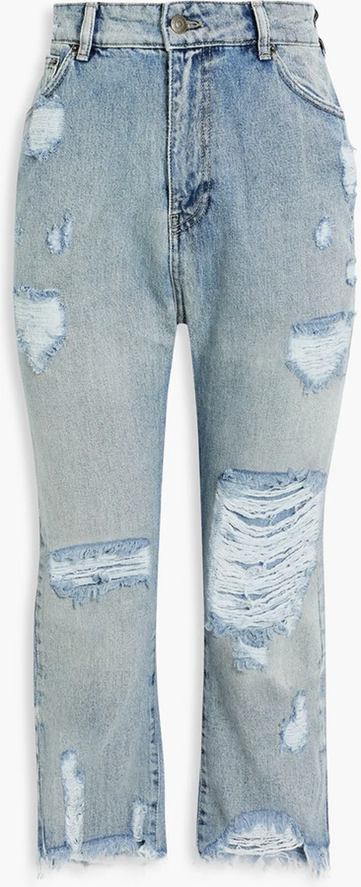 Omar cropped distressed boyfriend jeans