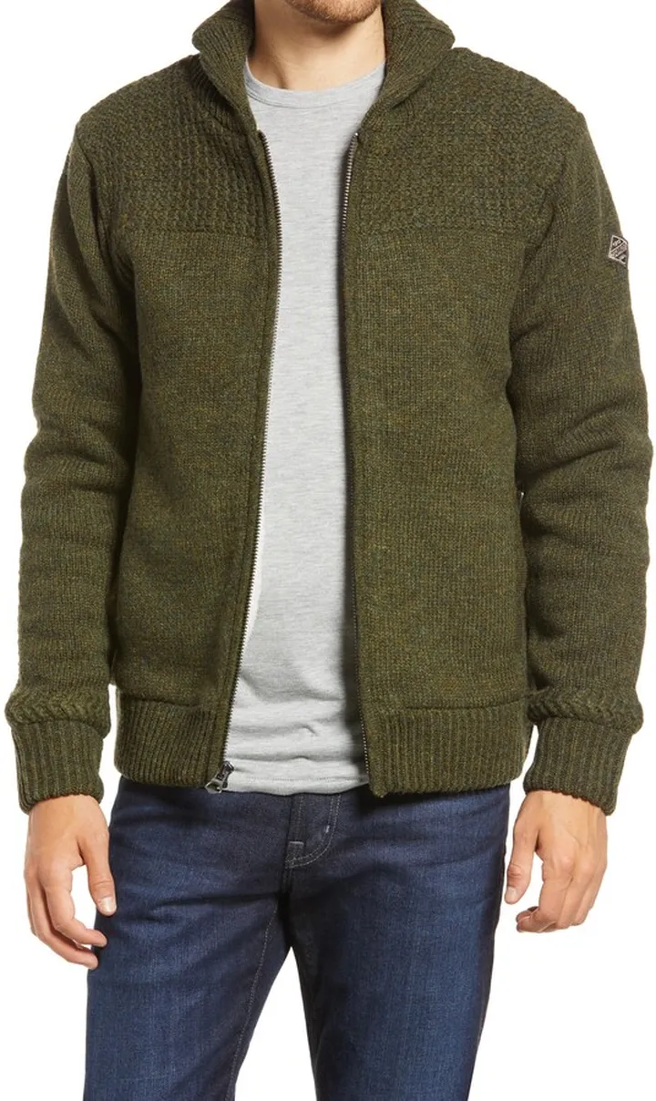 Lined Wool Zip Sweater