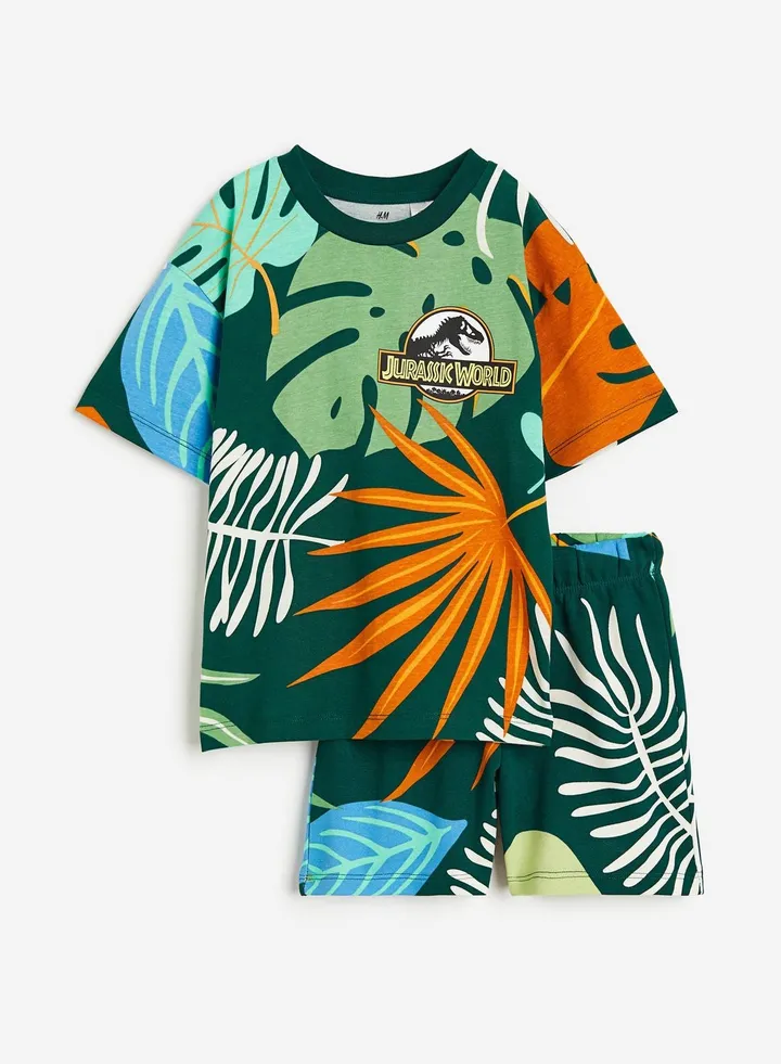 Kids 2 Piece Crew Neck T-Shirt And Shorts Set