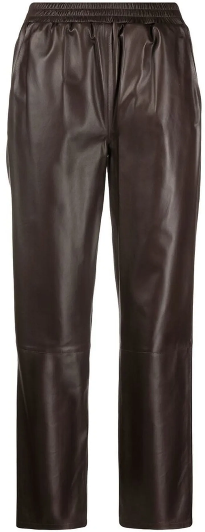 Elasticated-Waistband Straight-Leg Trousers