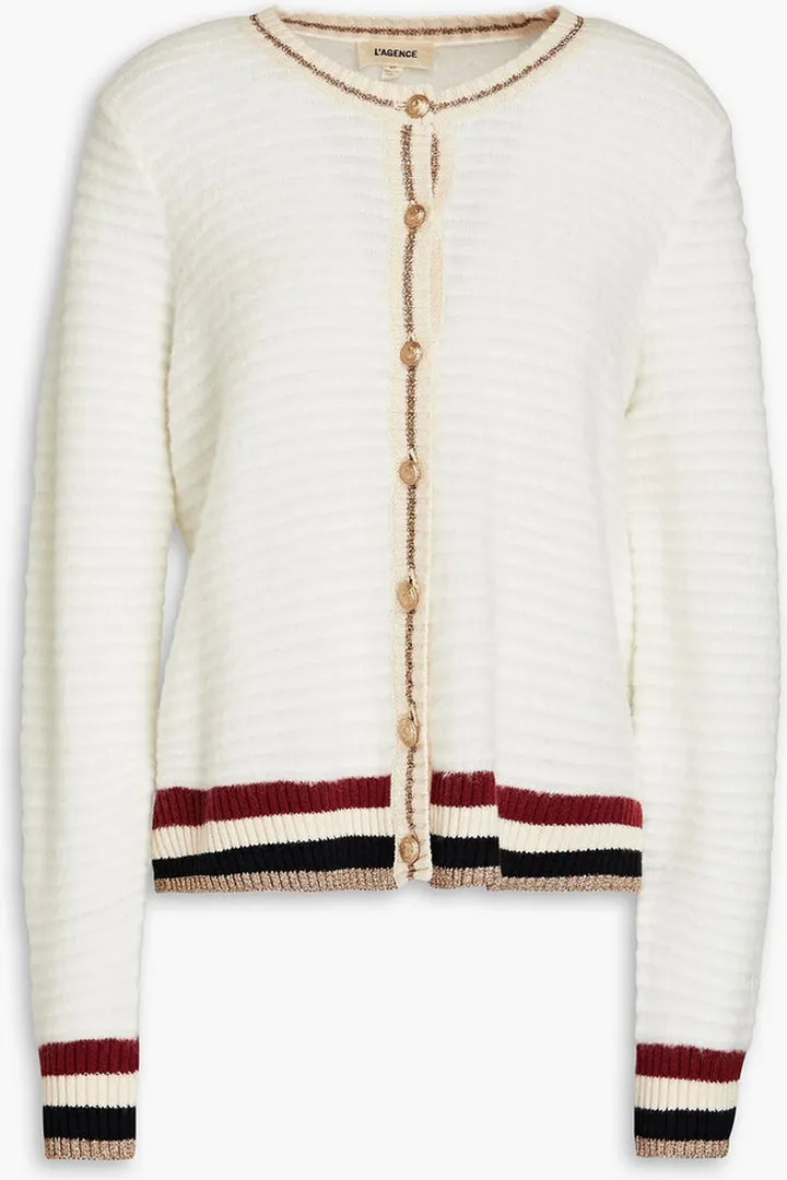 Archer striped knitted cardigan