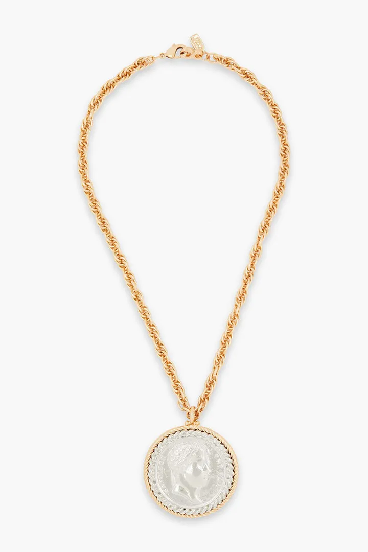 Gold and silver-tone necklace