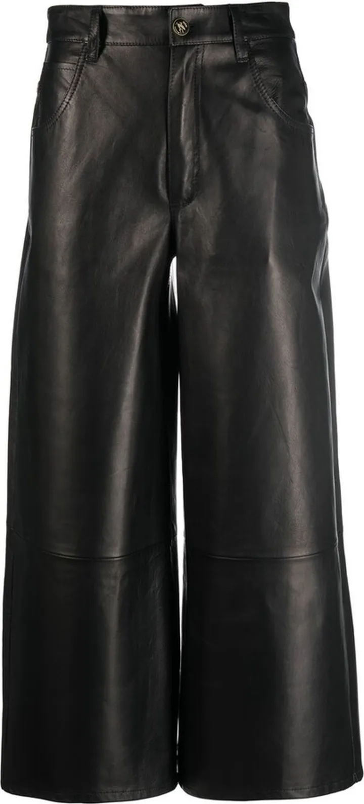 Wide-Leg Cropped Trousers